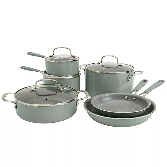 10-pc. Silicone Ceramic Cookware Set