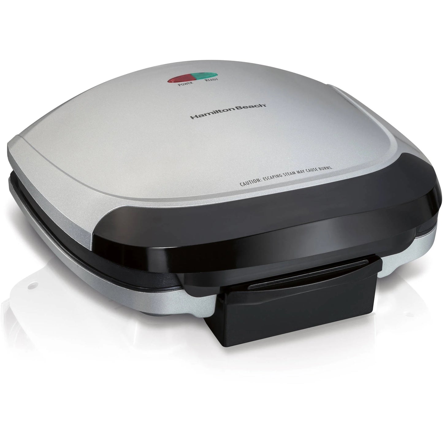 Electric Indoor Grill, 6-Serving, Large 90 sq.in. Nonstick Easy Clean Plates, Floating Hinge for Thicker Foods, 1200W, Stainless Steel, 25371