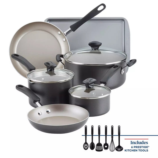 Cookstart 15-pc. DiamondMax Nonstick Cookware Set