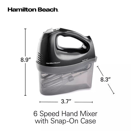 Hamilton Beach Performance 6-Speed Hand Mixer with Snap-on Case