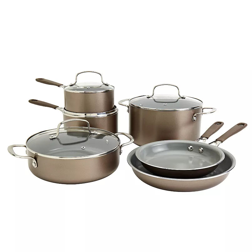 10-pc. Silicone Ceramic Cookware Set