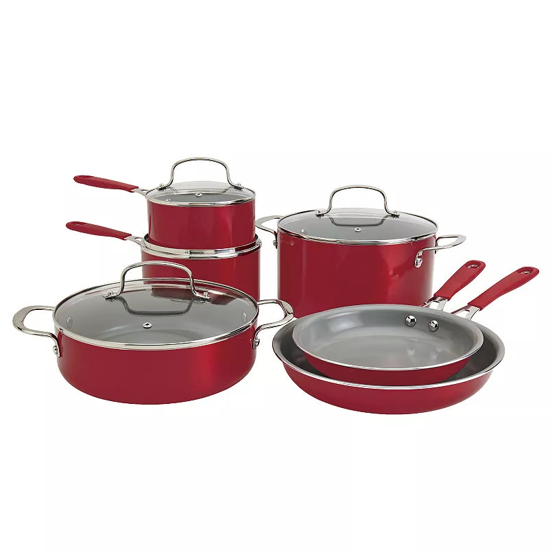 10-pc. Silicone Ceramic Cookware Set