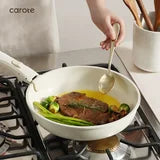 Carote 22Pcs Nonstick Pots and Pans with Detachable Handle, Kitchen Cookware Sets Non Stick, White