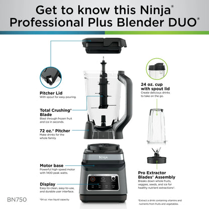 Ninja® Professional Plus Blender DUO® with Auto-iQ®