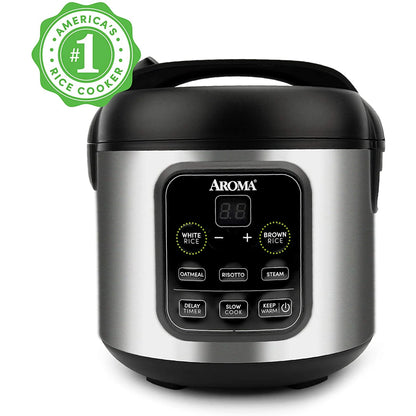 8-Cup (Cooked)/2Qt. Digital Rice & Grain Multicooker, Black, New, ARC-994SB