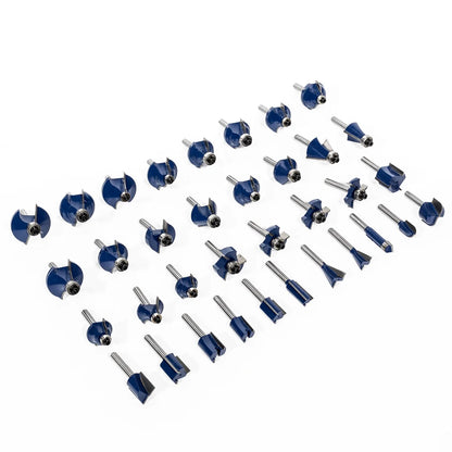 Stark USA 80PC Router Bit Set, 1/4" Shank With Aluminum Storage Case, Tungsten Carbide Router Bits For Professional Woodworking